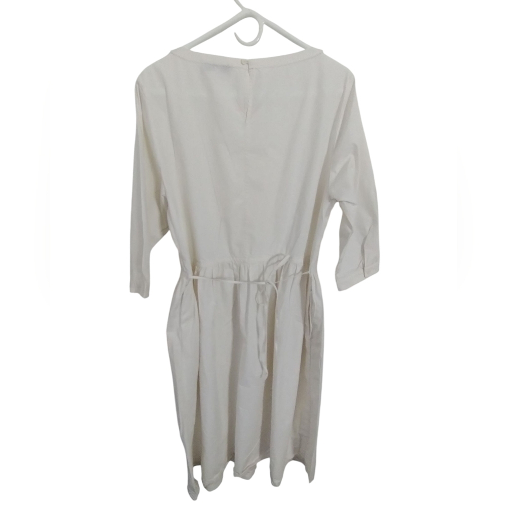 Uniqlo Ines De‎ La Fressange Womens Large Poplin Gathered Cottage Fairy Dress - Picture 3 of 7